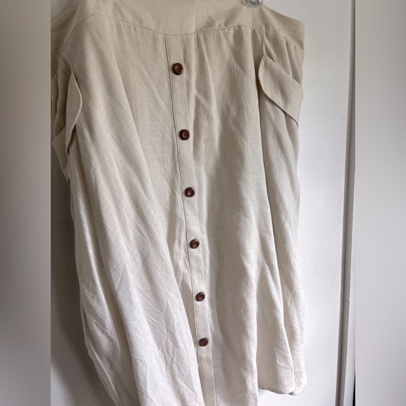 TORRID Size 4X Linen Blend MIdi Cream Button-Front Skirt - Picture 14 of 14